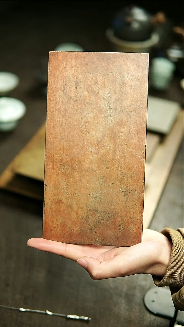 【闪购商品】瘦马木胎大漆橙红色茶盘1