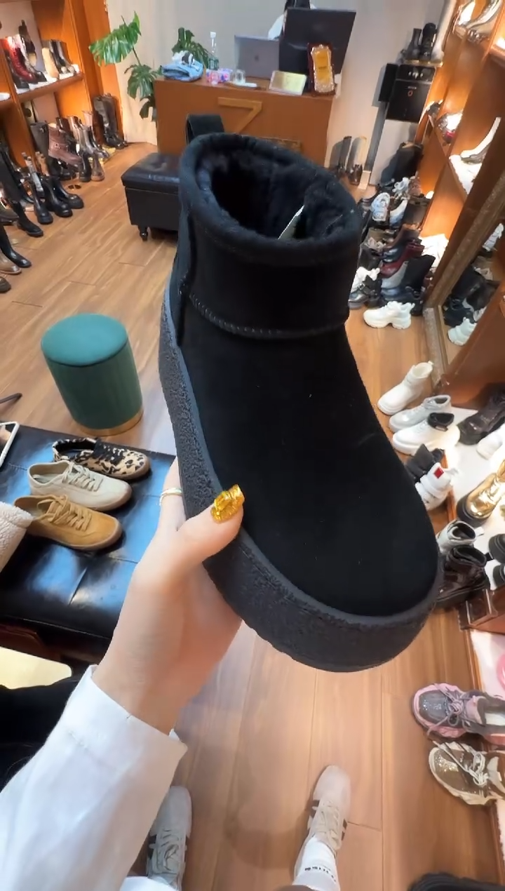 819-19黑色37码绒里