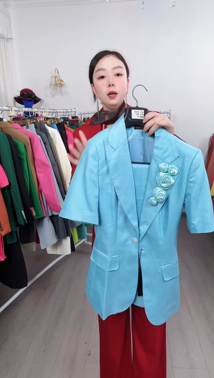 L码九分裤套装（默认微瑕、不退不换）