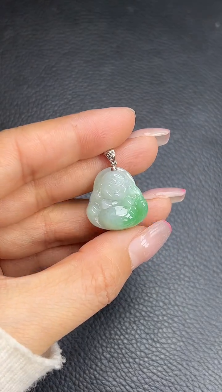 【闪购商品】翡翠颈饰18K金镶嵌KH839 小佛公