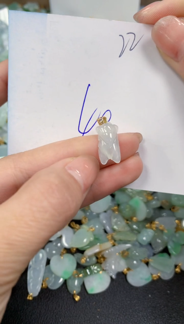 【闪购商品】翡翠颈饰18K金镶嵌 天然翡翠A货