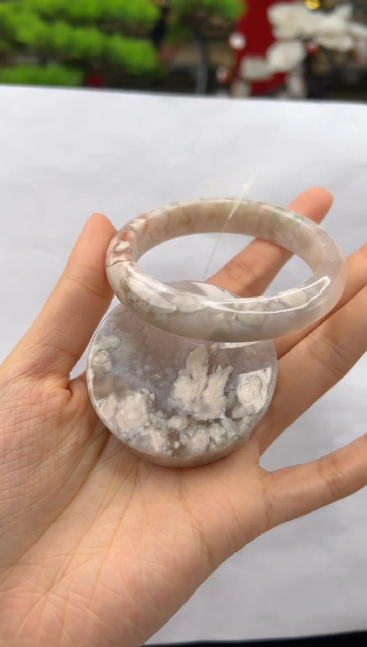 【闪购商品】石英质玉手镯未镶嵌52圈口（赠送镯心）22015