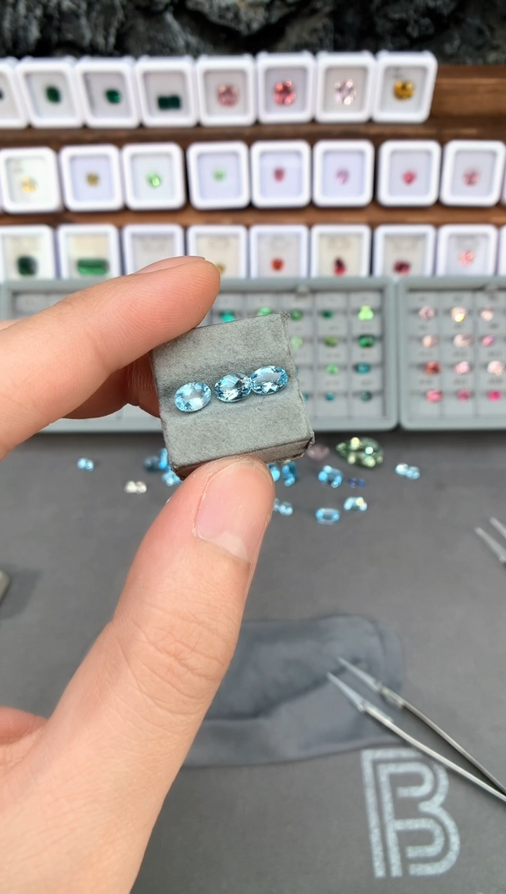 【闪购商品】定制海蓝宝石裸石未镶嵌多样性发货一颗