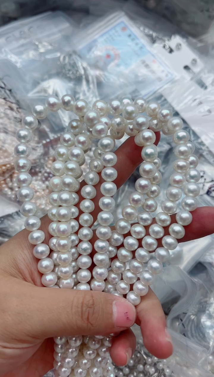 项链银S925镶嵌淡水珍珠多样性发其一，非无暇