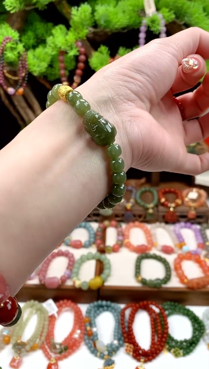 【闪购商品】和田玉手饰未镶嵌和田玉老型珠8mm