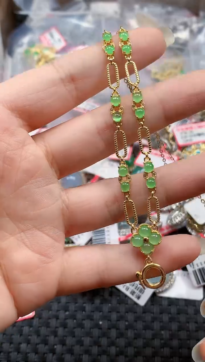 银S925镶嵌戒指翡翠天然A货缅甸翡翠