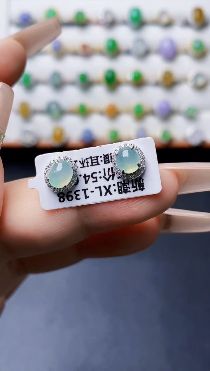 银S925镶嵌戒指翡翠0138