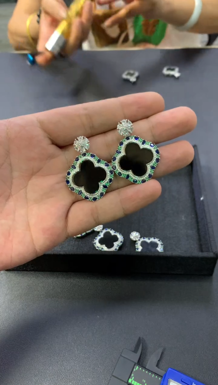 翡翠银S925镶嵌颈饰7007686/2333/多样性发/一件