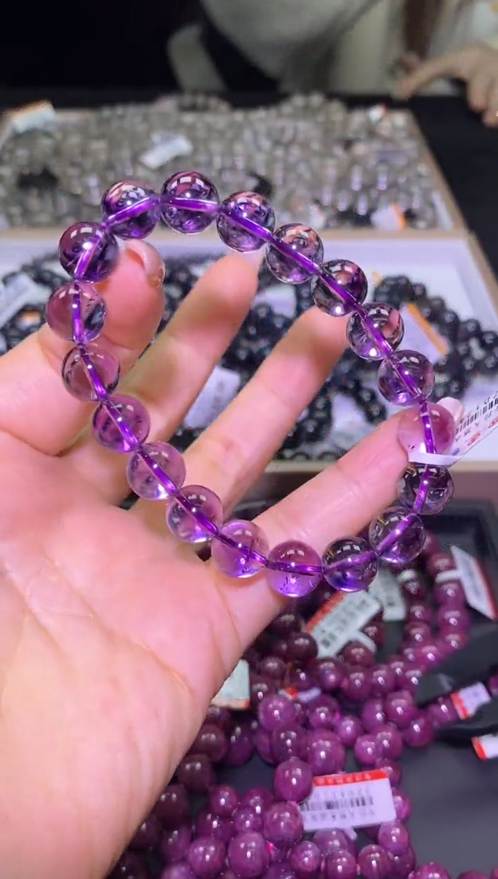 未镶嵌手链水晶紫水晶单圈-A32-多样性发其一