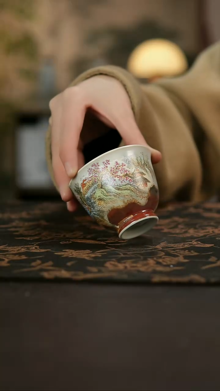 景德镇陶瓷杯碗柴烧多人