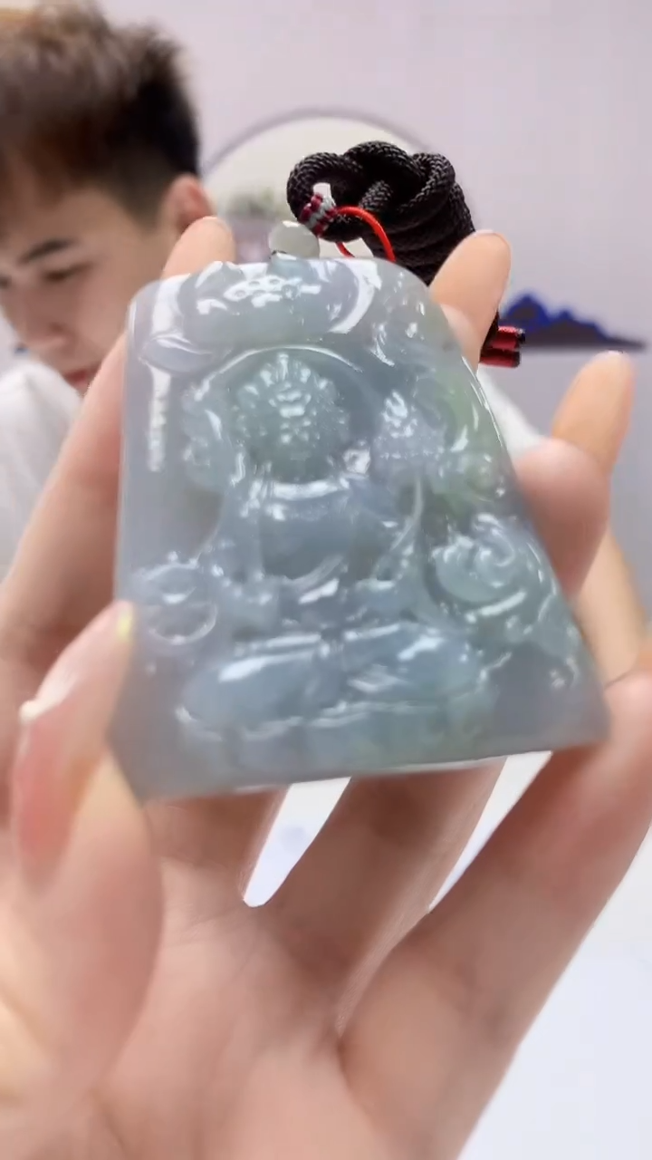 【闪购商品】定制翡翠未镶嵌4868DD-毛货挂件虚空141