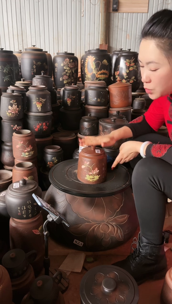 【闪购商品】壶瑕疵茶叶罐 100克古铜色 156