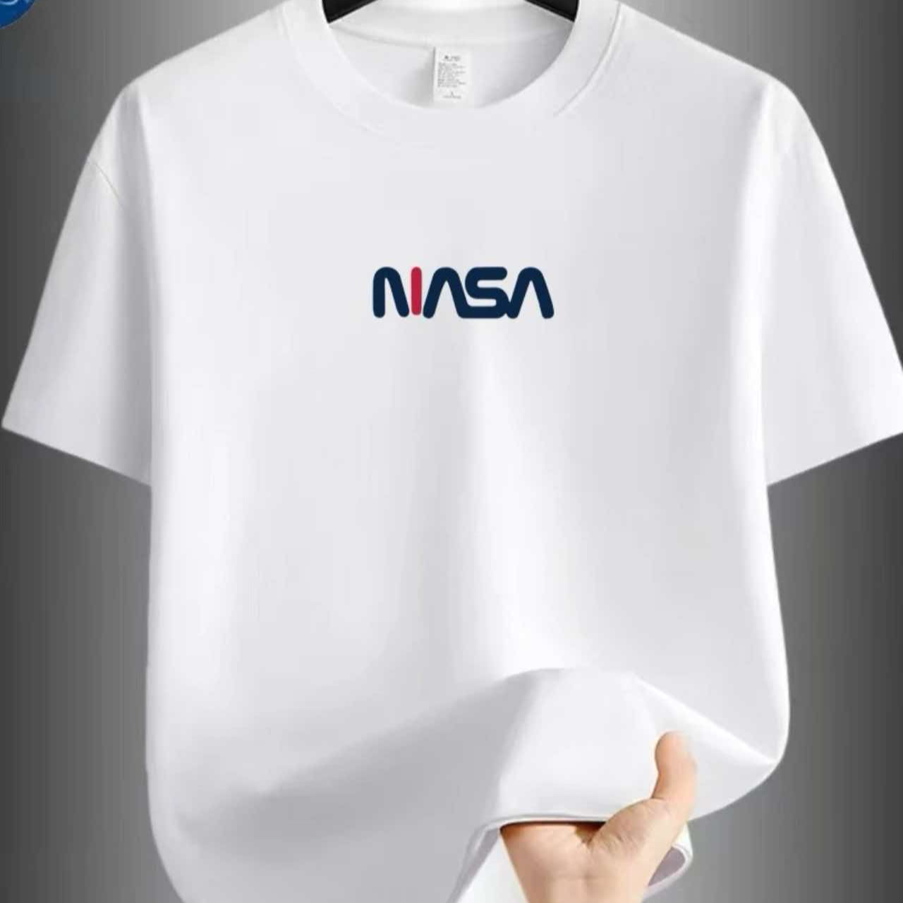 【万针刺绣】NASA联名夏季圆领短袖T恤男女同款情侣短袖