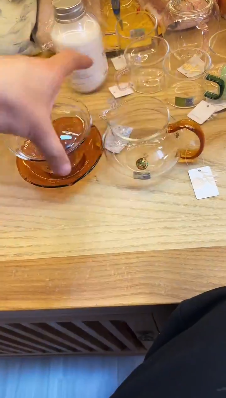 荷叶盖碗/琥珀色+禾器/太初茶海/琥珀