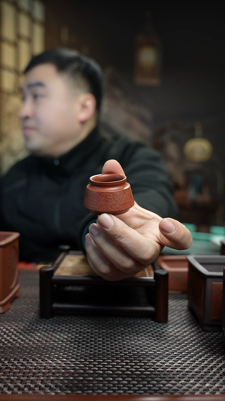 紫砂花盆闲**作長木軒精品紫砂