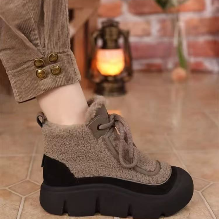 【反季清仓】2025冬季新款保暖加厚女士棉鞋增高加绒防寒雪地靴cy