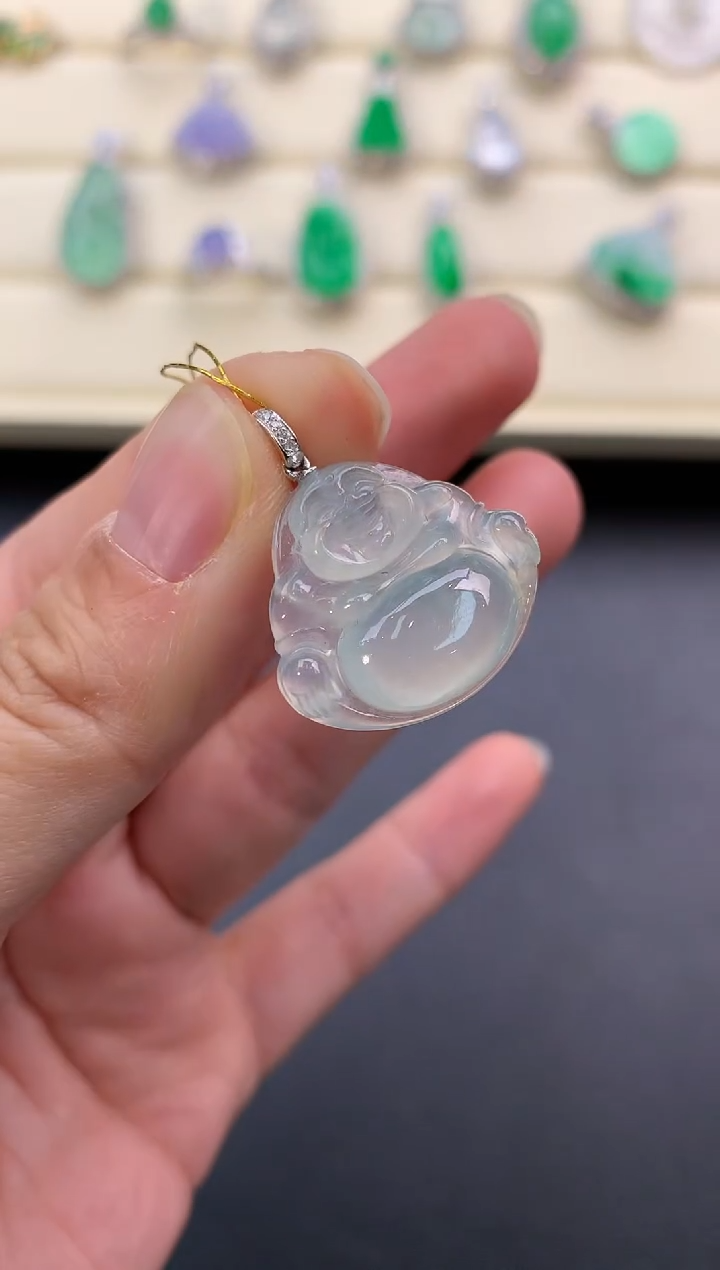 【闪购商品】翡翠颈饰18K金镶嵌D644