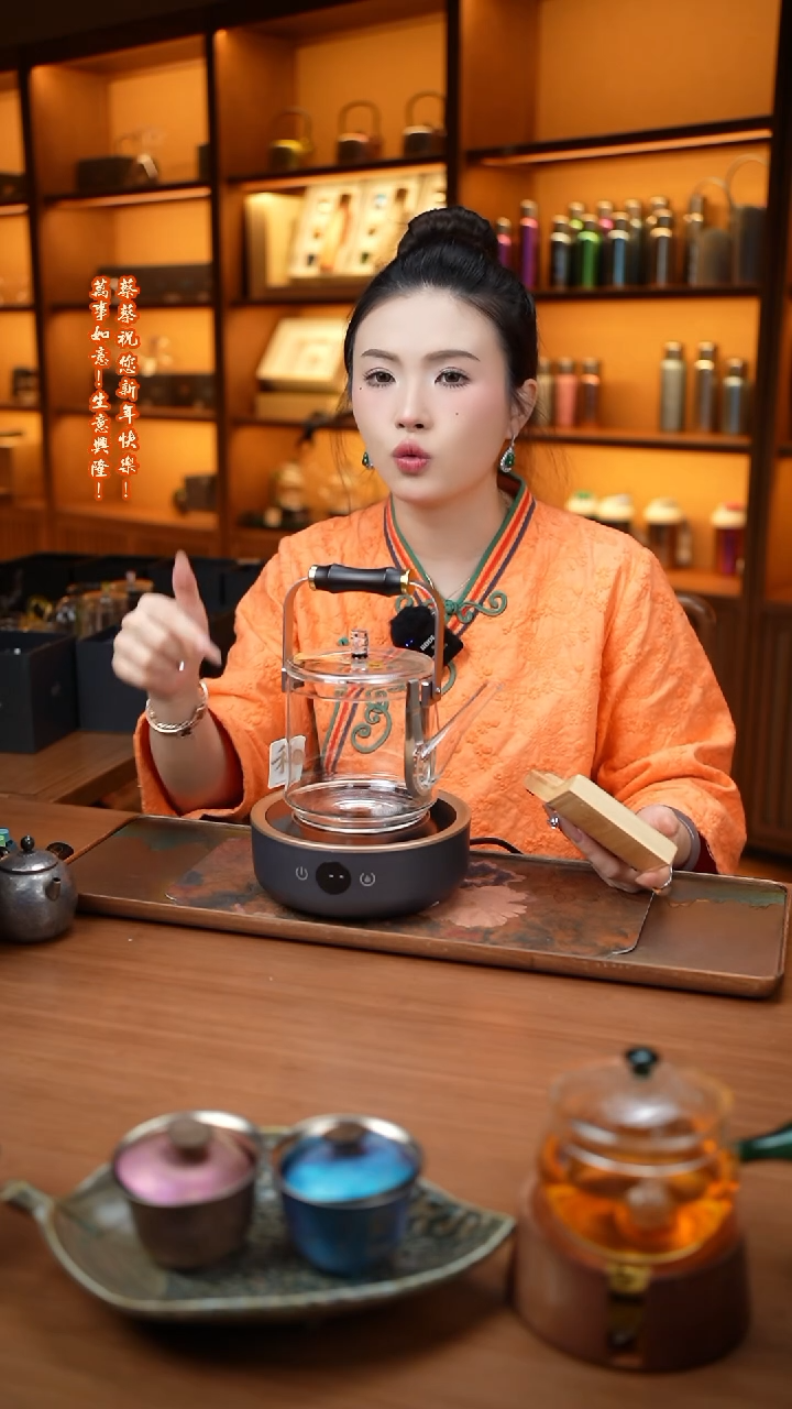 【闪购商品】智蔚谷语电陶炉/雅灰色+禾器君若壶透明