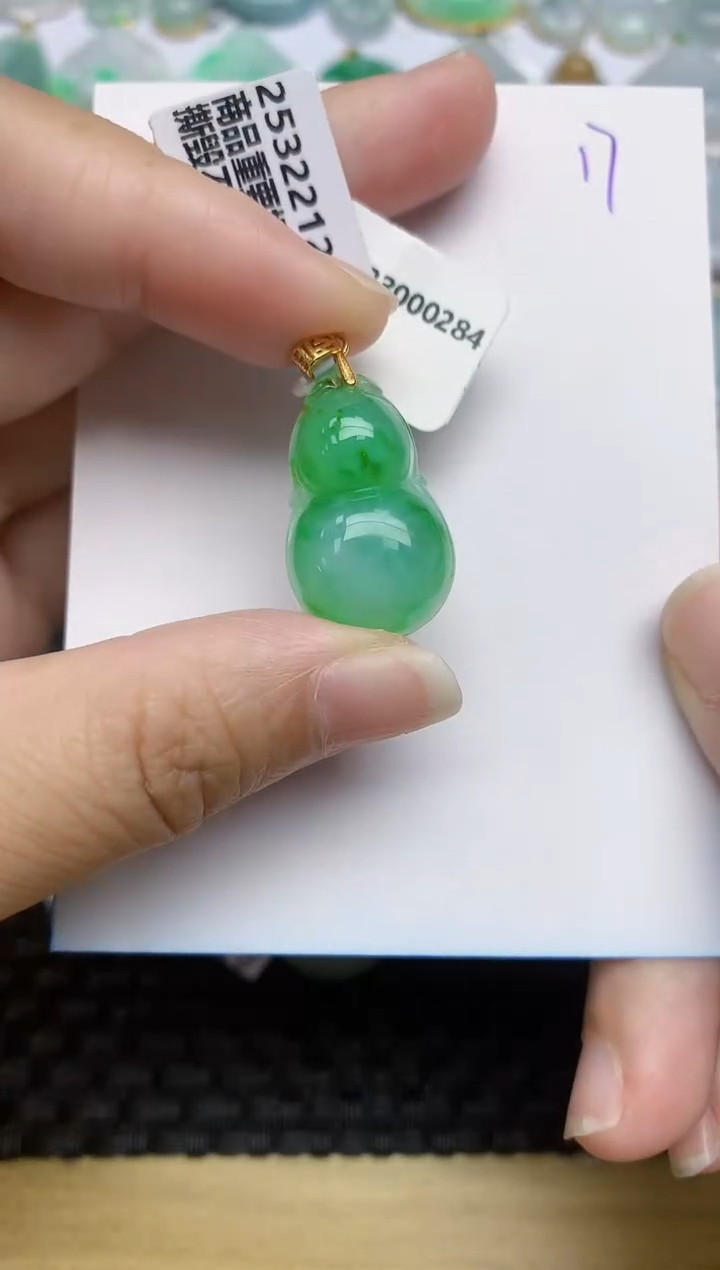 翡翠银S925镶嵌颈饰天然A货翡翠 17