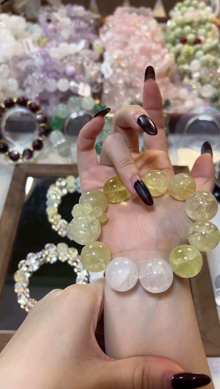 未镶嵌手串水晶黄水天然水晶