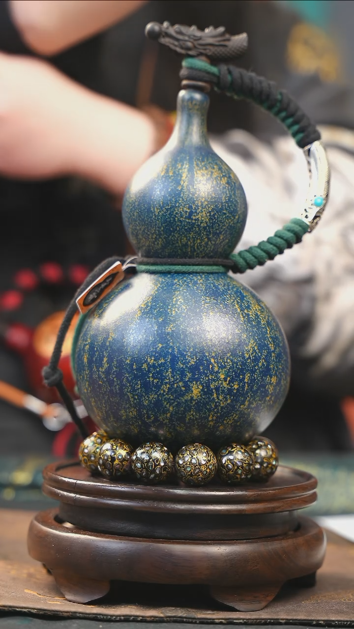 【闪购商品】YM211大漆酒葫芦不包手串及旋转底座