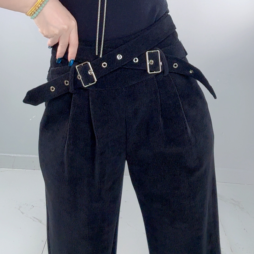 K9加绒加厚阔腿裤时尚显瘦设计感