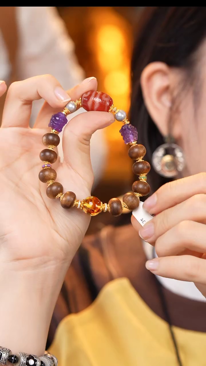 【闪购商品】玛瑙/玉髓颈饰未镶嵌Z28642红肉手串