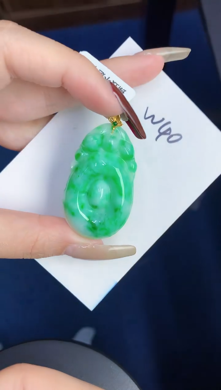 【闪购商品】翡翠颈饰18K金镶嵌0000000000