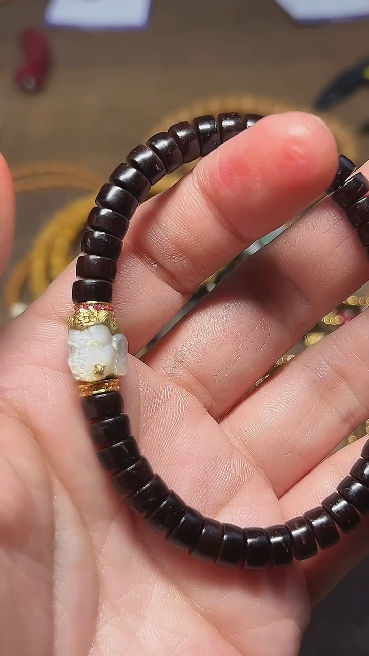 手串椰蒂象首珠顶珠药片手串