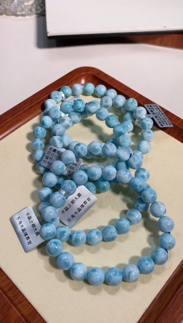 【闪购商品】针钠钙石手链未镶嵌9.8-10mm海纹石手链多样性发其一