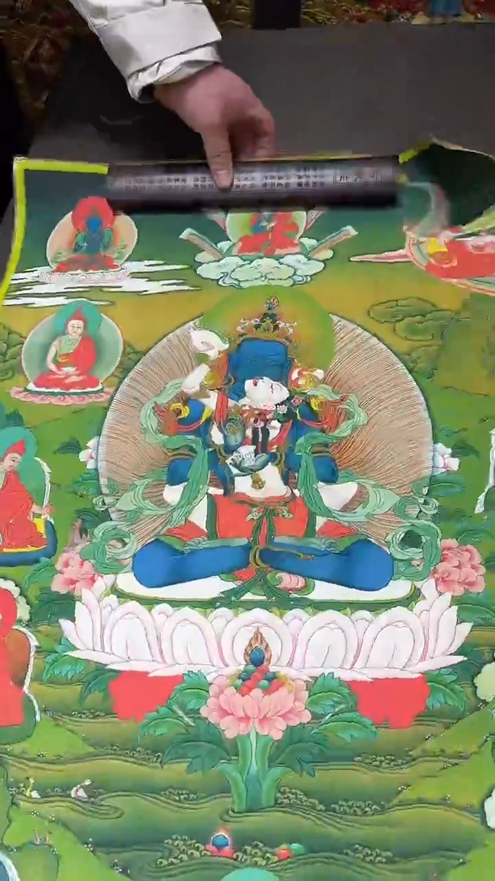 卷轴画【主播精品】高端卷轴画——唐卡AA109普贤王如来