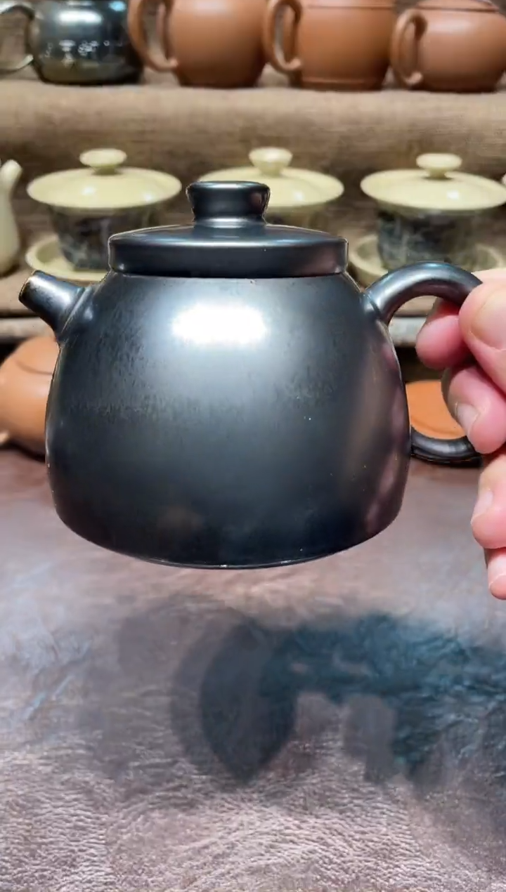 泥塑丹窑太空灰秦权壶 20号  240cc