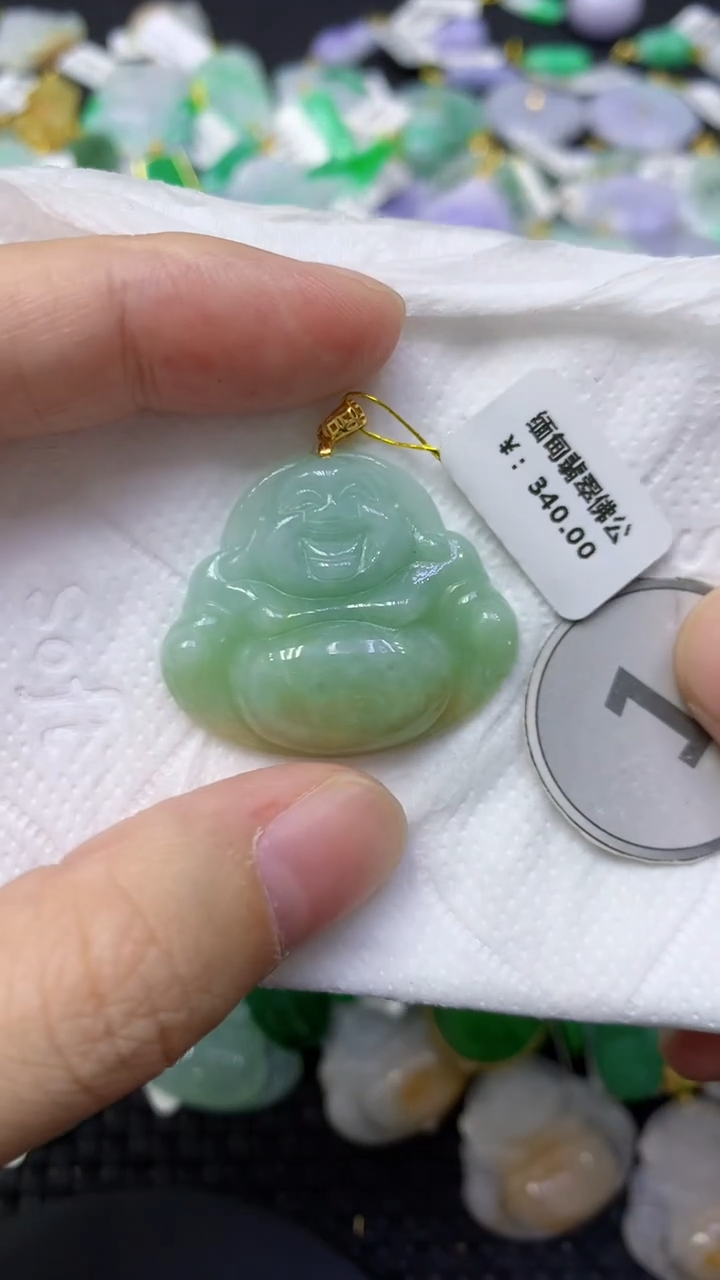 颈饰未镶嵌翡翠天然缅甸翡翠A货