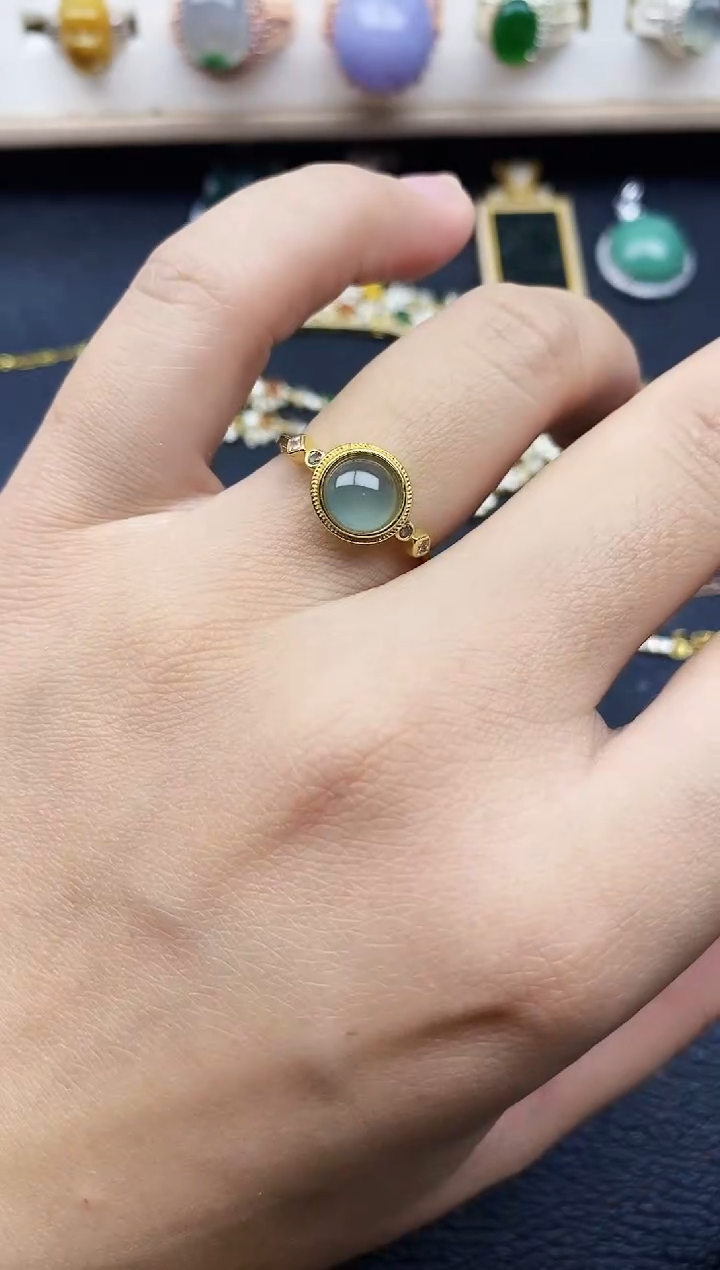 【闪购商品】翡翠戒指银S925镶嵌11111
