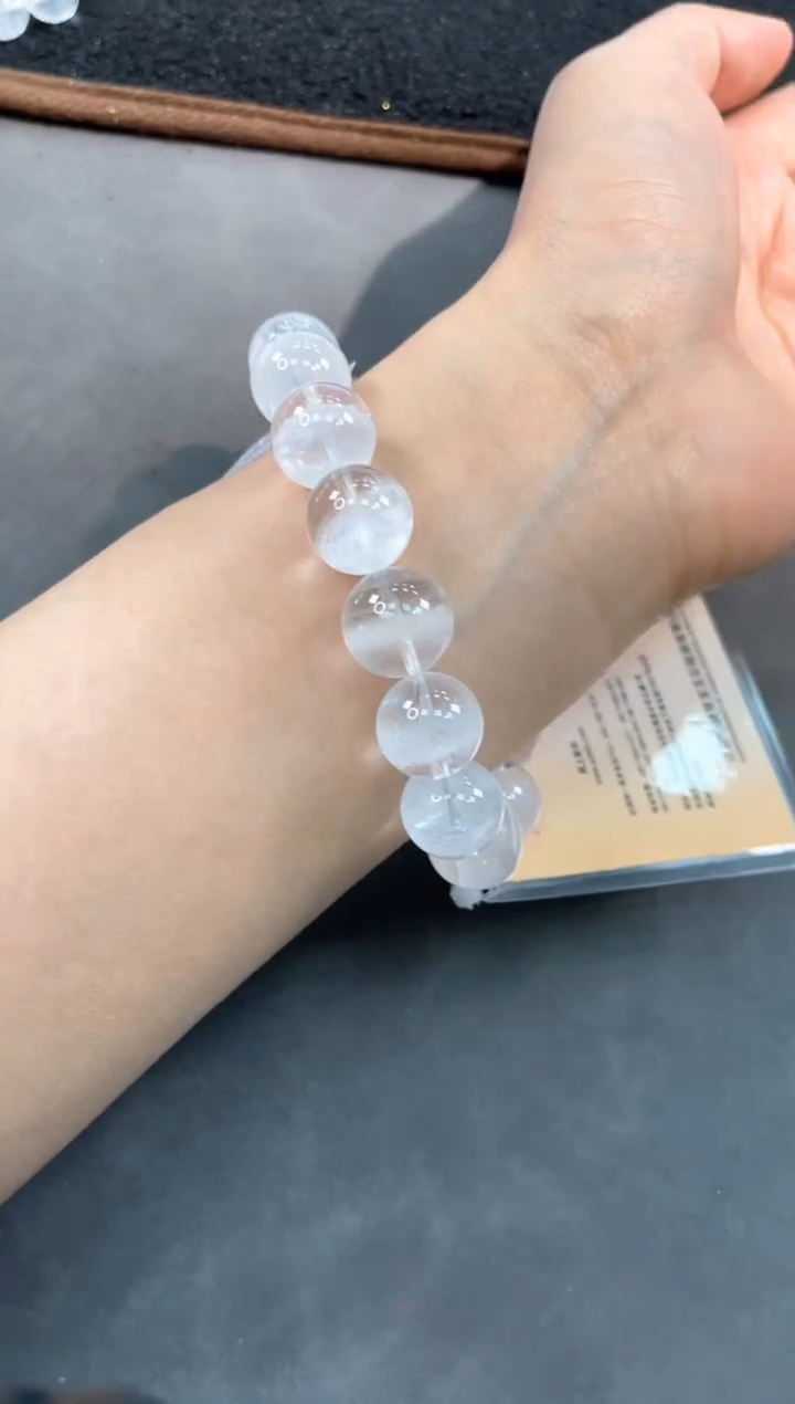 【闪购商品】水晶手链未镶嵌94号白幽灵单圈13mm
