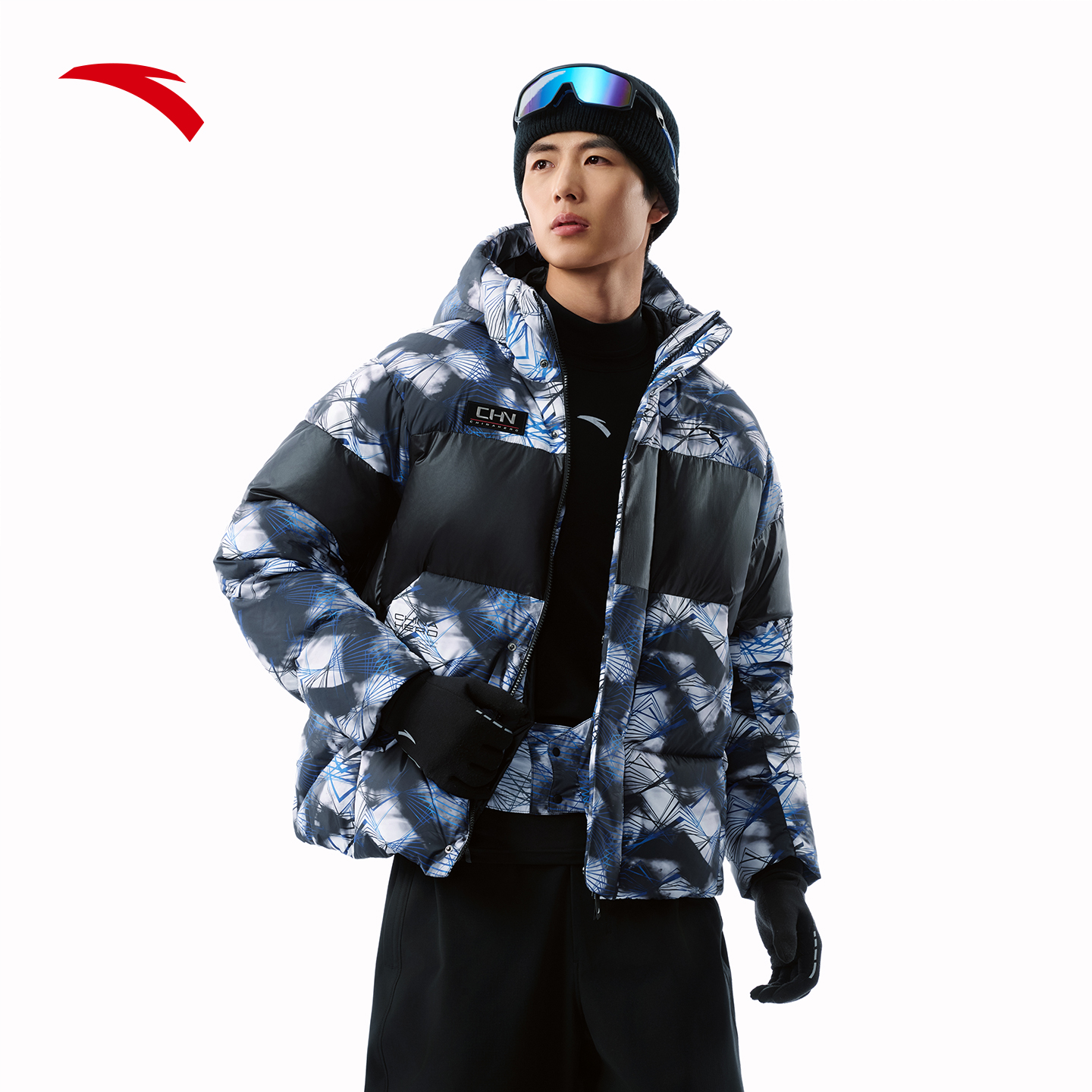 安踏运动潮流羽绒服CHN GLORY冬季男保暖抗寒抗风流光风热返科技
