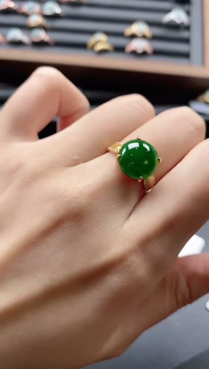 【闪购商品】翡翠戒指银S925镶嵌51151