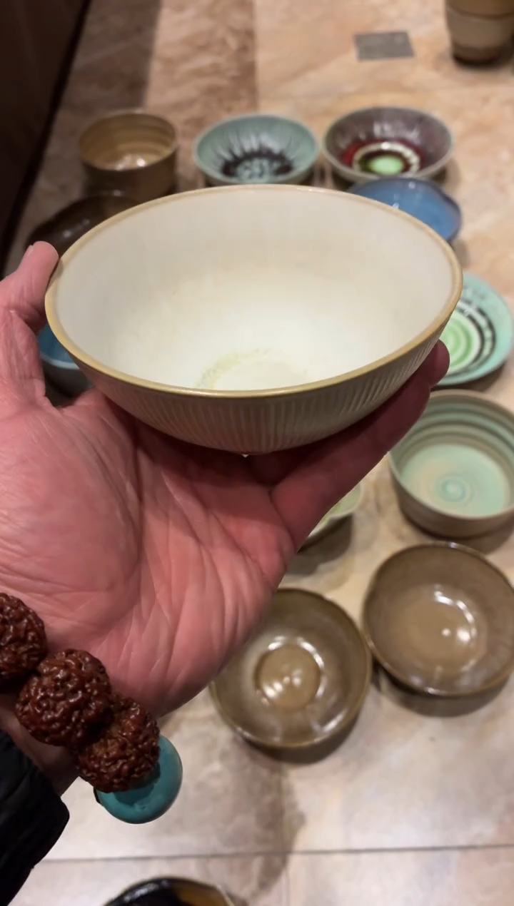 瓷片5寸白凌霄万福碗（福利款）