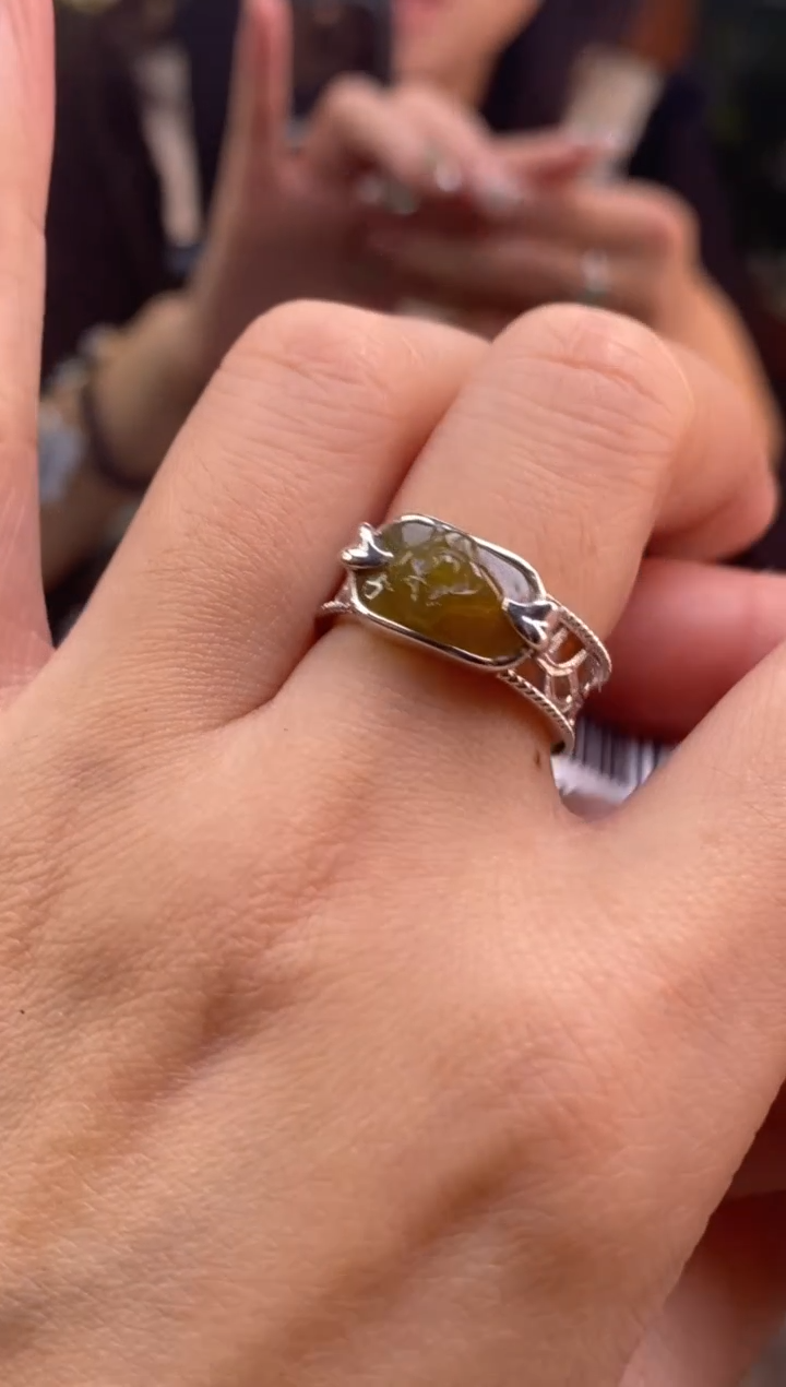 颈饰银S925镶嵌翡翠净货15307