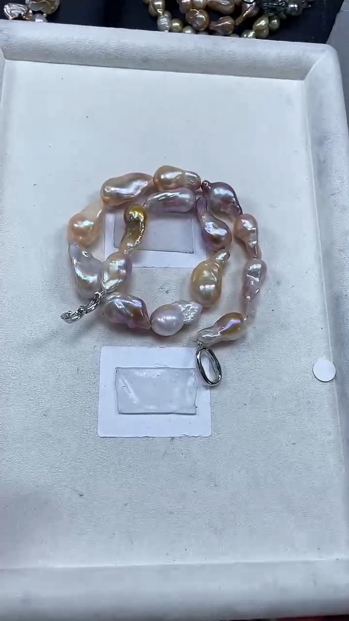 未镶嵌淡水珍珠项链【纯恬巴洛克饰品】