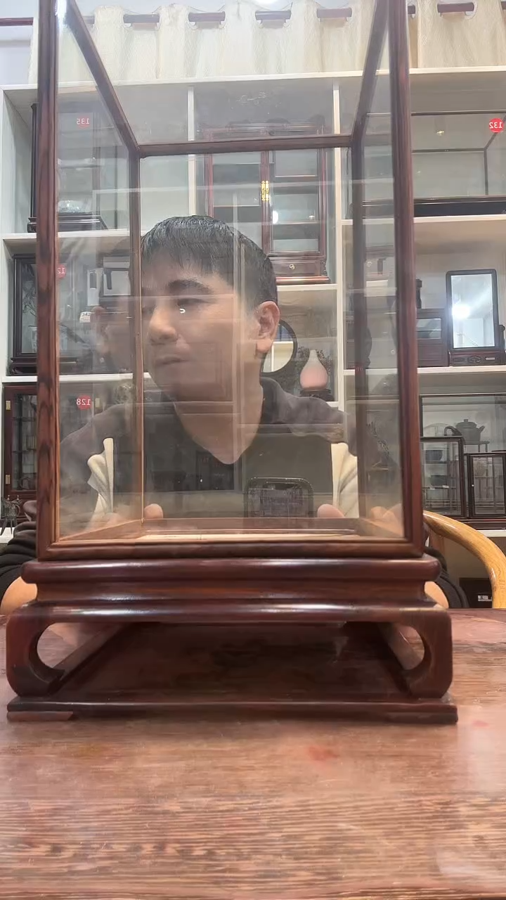 红酸枝木类泡***坊大理石玻璃罩543