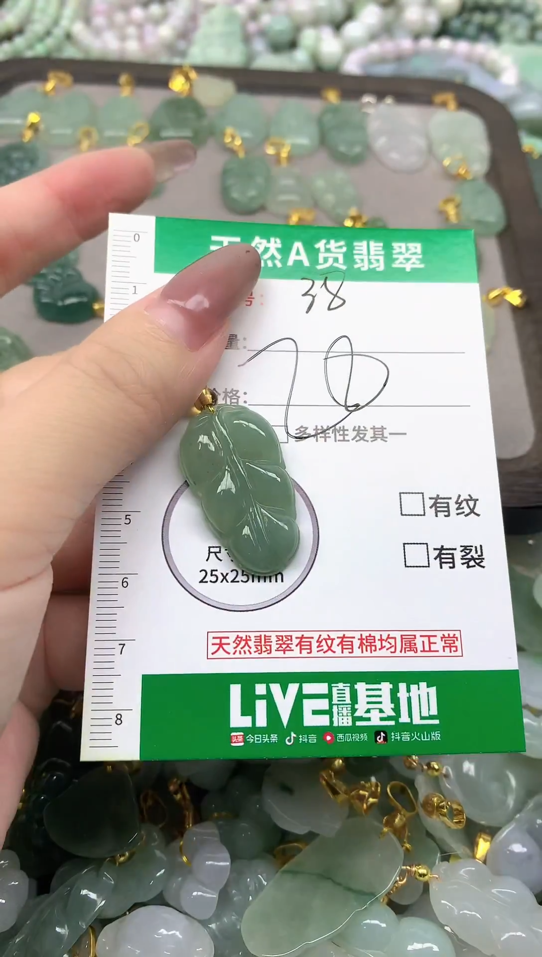 颈饰未镶嵌翡翠纯天然缅甸A货翡翠-38