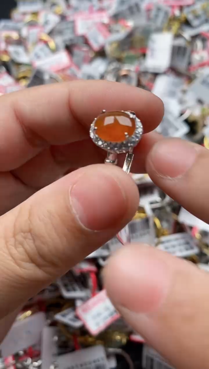 【闪购商品】翡翠戒指银S925镶嵌44444---9