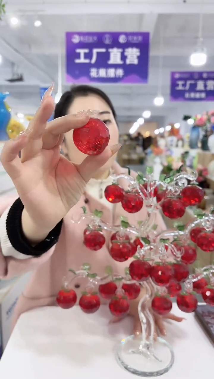 【闪购商品】玻璃唐总花瓶厂-微瑕-XU5V