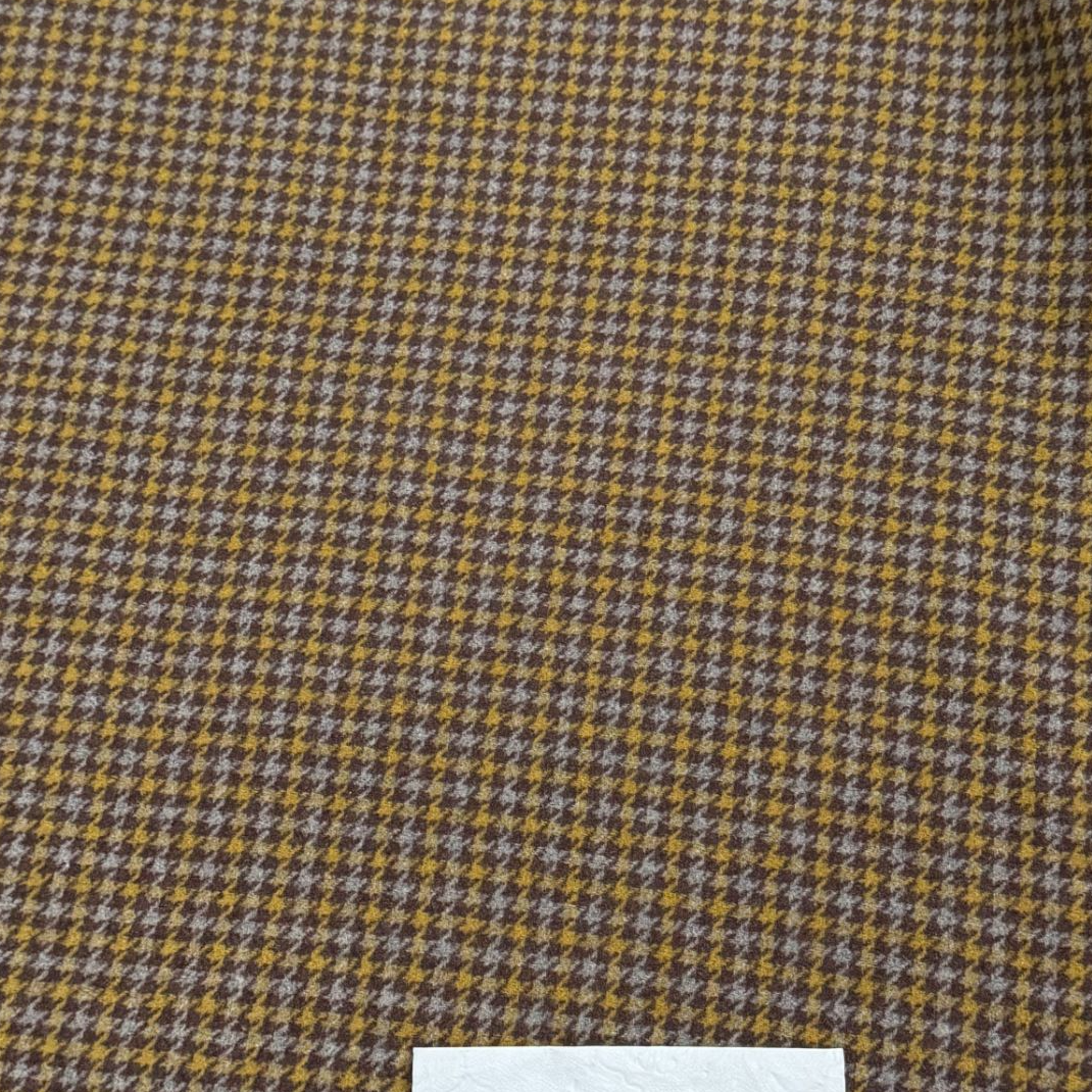 1000克【焦糖色小千鸟格双面羊绒】做大衣做西服做裤子做外套做裙子