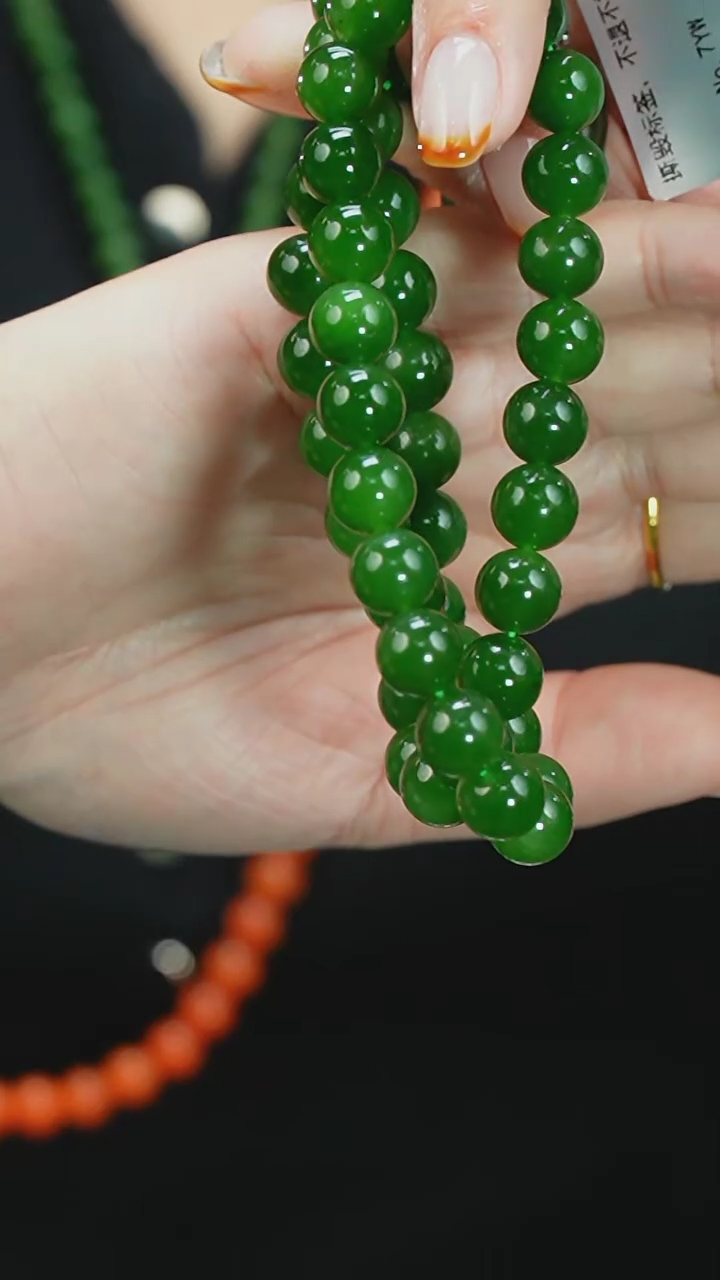 【闪购商品】和田玉9mm+未镶嵌项链