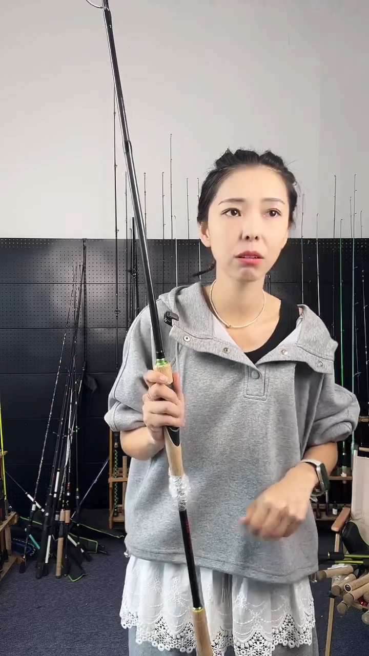 2.4m碳素OB三节2.4米直柄（瑕疵尾货竿，没有售后，介意勿拍）