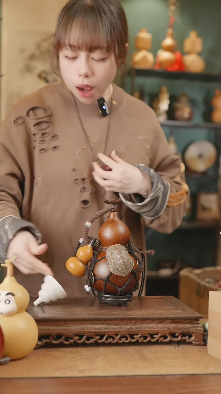 【闪购商品】169号精品天然大漆工艺防渗内胆酒葫芦~