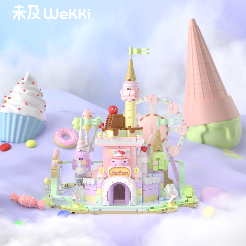 未及甜品乐园八音盒女生高颜值积木益智拼装玩具学生儿童新年礼物
