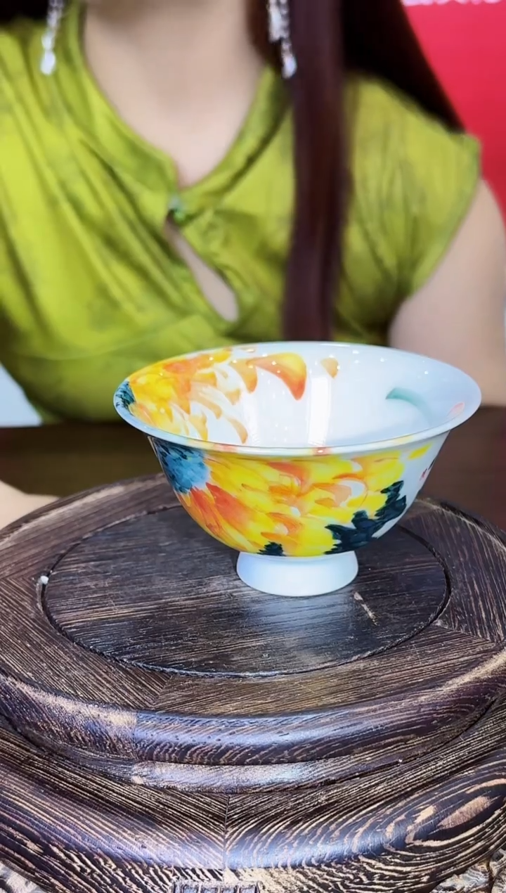 735函夏非遗余凡yf向日葵花卉主人杯